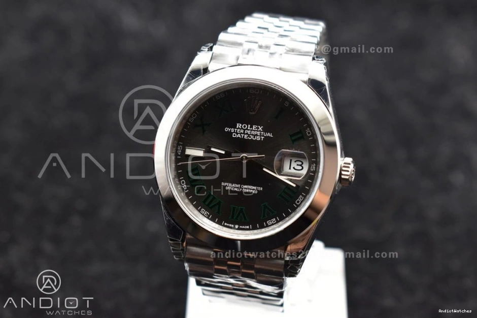 Best VS SS 904L 126334 on VSF Roman FashionForward Bracelet 41 Green Steel 1:1 Jubilee Gray 642 Dial DateJust Edition 0303